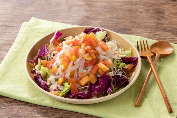 糸こんにゃくのトマトサラダ ～マーシーと純米酢のドレッシング～