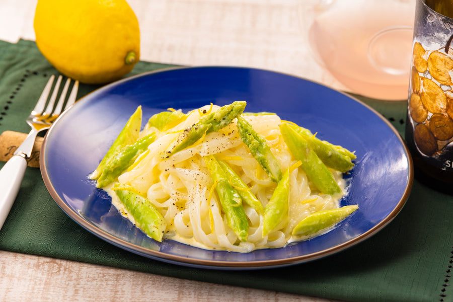 レモンクリームのこんにゃくパスタ