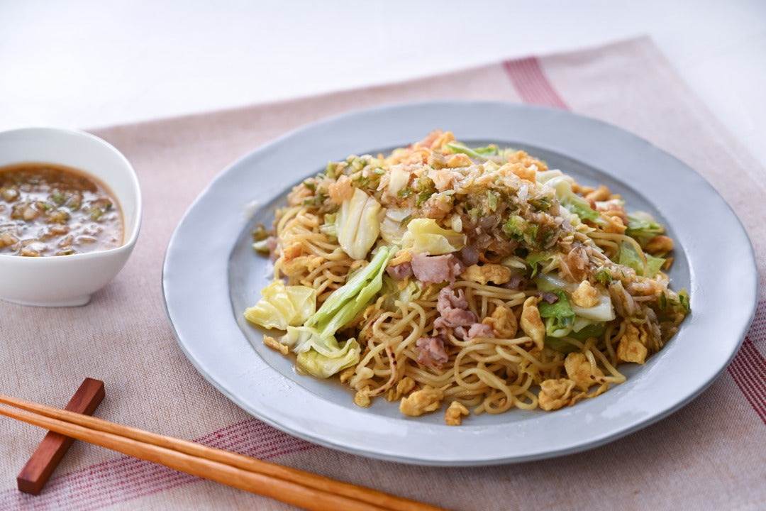 お酢で食べる塩焼きそば