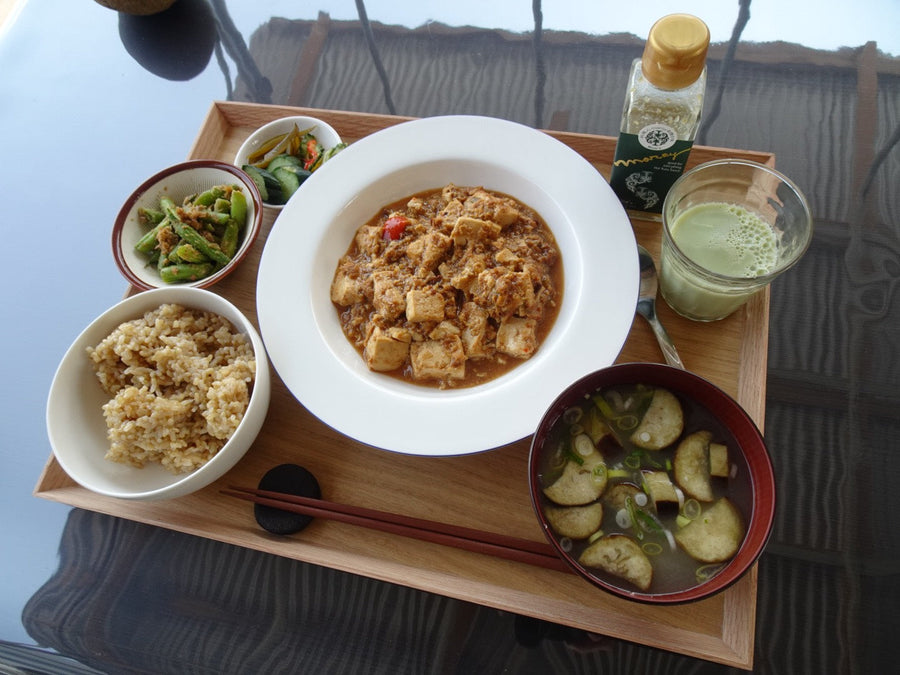 麻婆豆腐と豆乳松葉プリン