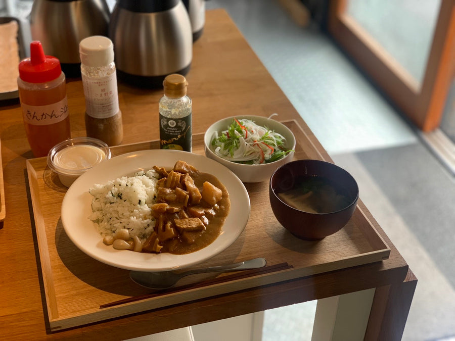 よもぎご飯のたけのこカレー