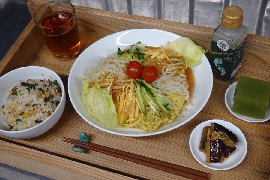 冷やし中華と鹿チャーハン