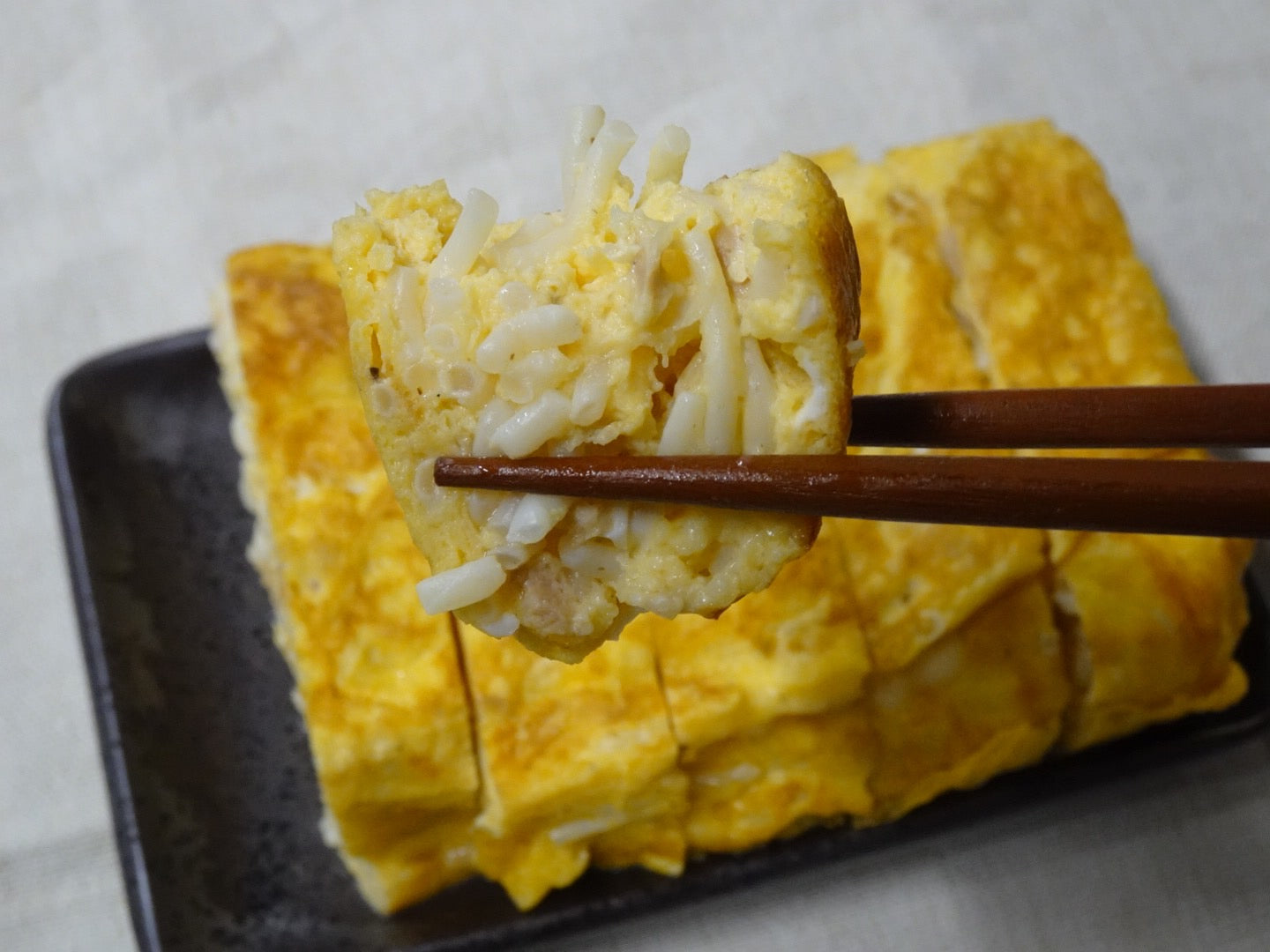 糸こん入りツナチーズ卵焼き