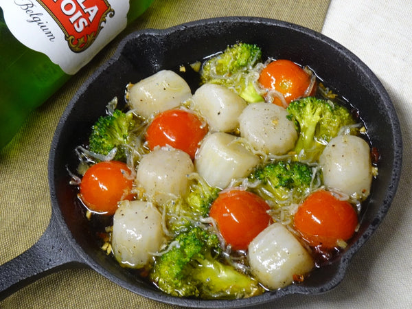 こんにゃくとじゃこのアヒージョ