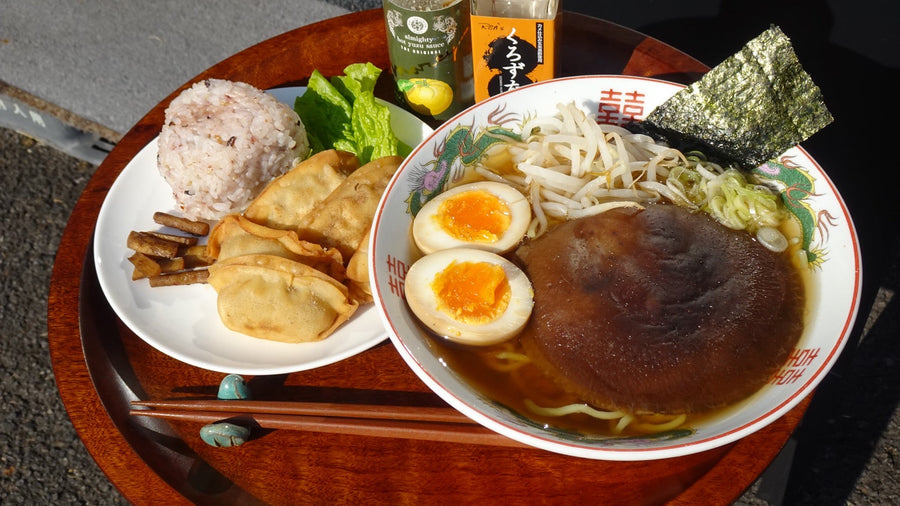 和風しいたけラーメンと綾餃子