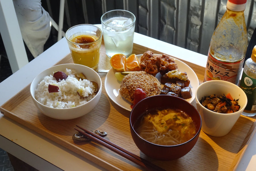 大豆ミート唐揚げとこんにゃくのおかず