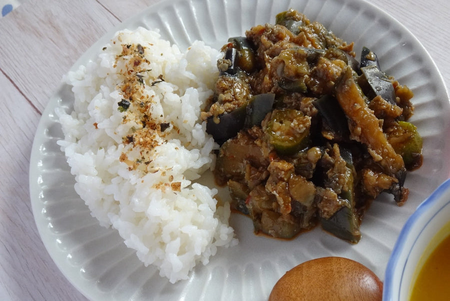 オクラ入り麻婆豆腐（肉なし）