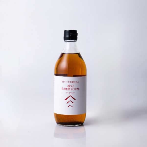 綾の有機黒玄米酢