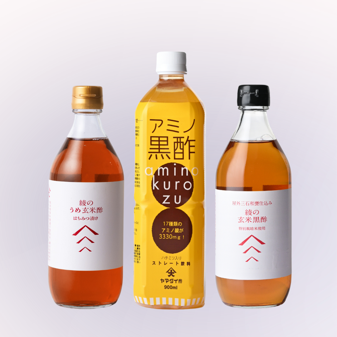 三石和甕仕込み黒酢の飲み比べセット – 大山食品